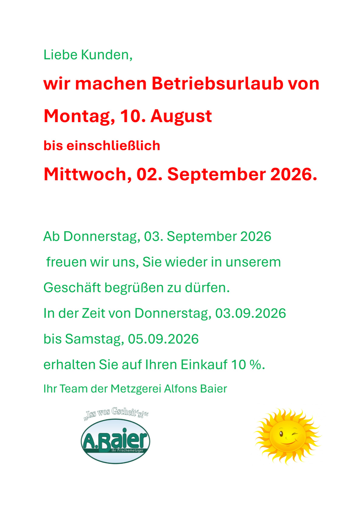 Betriebsurlaub